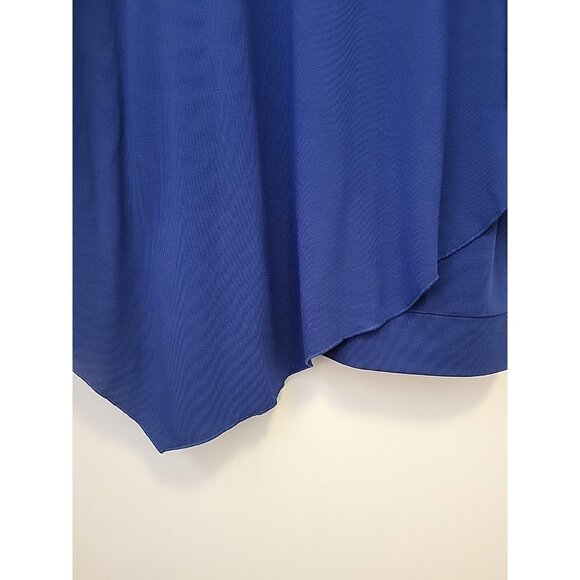 Soft Surroundings Madeline Tunic Long Sleeve Asymmetrical Hem V-Neck Blue 1X NWT - Picture 5 of 10
